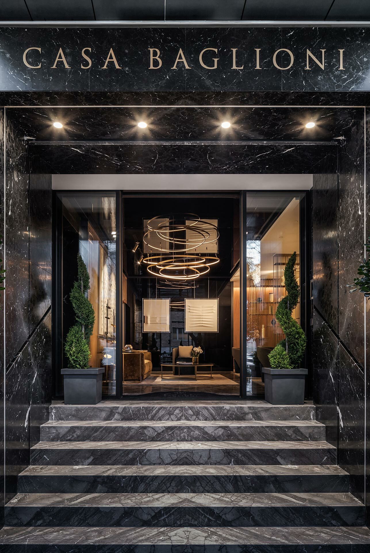 Panzeri Light Project Baglioni Hotel Milano Casa Baglioni Exterior 2023