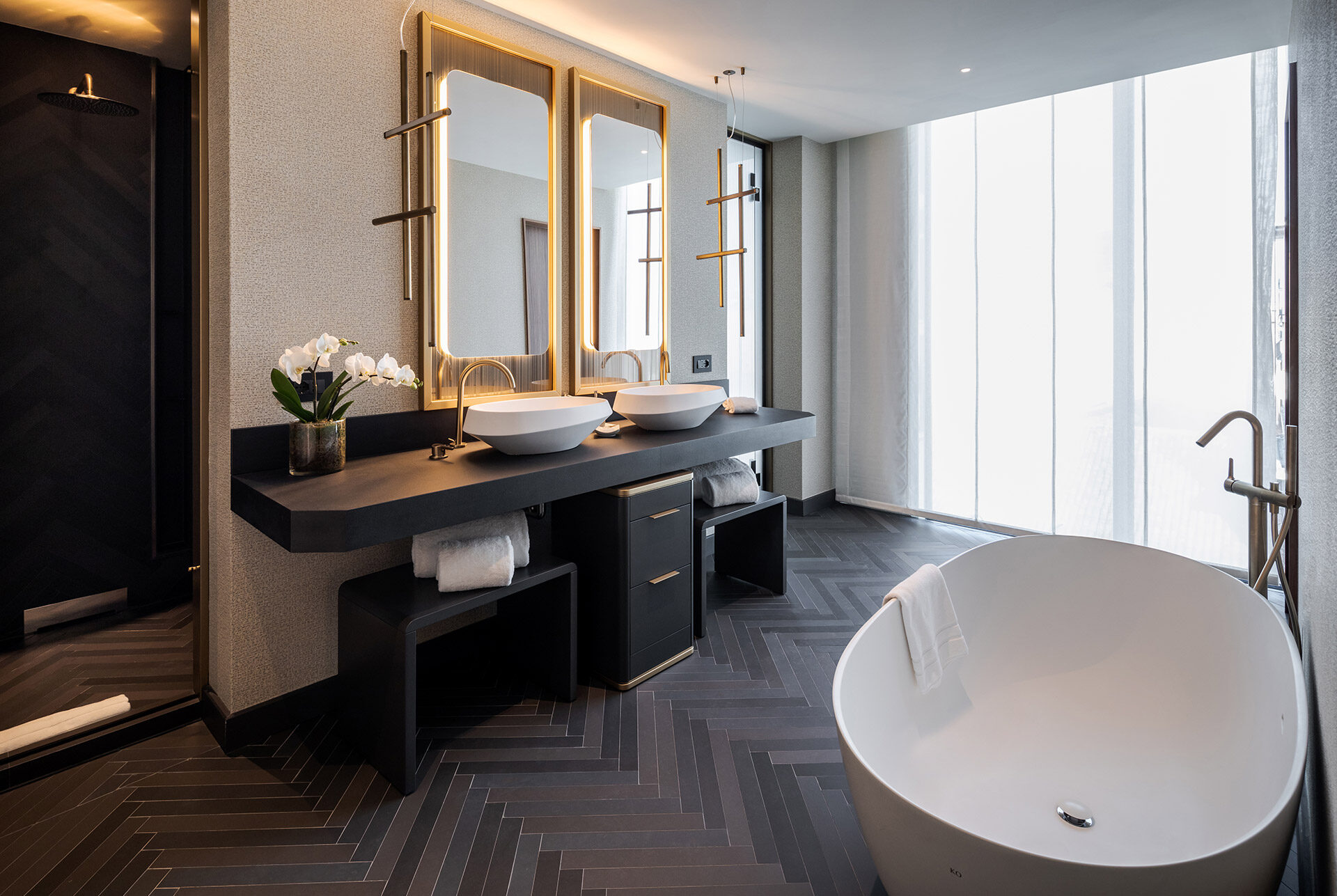 Panzeri Light Project Baglioni Hotel Milano Casa Baglioni Leonardo Suite Bathroom 2023